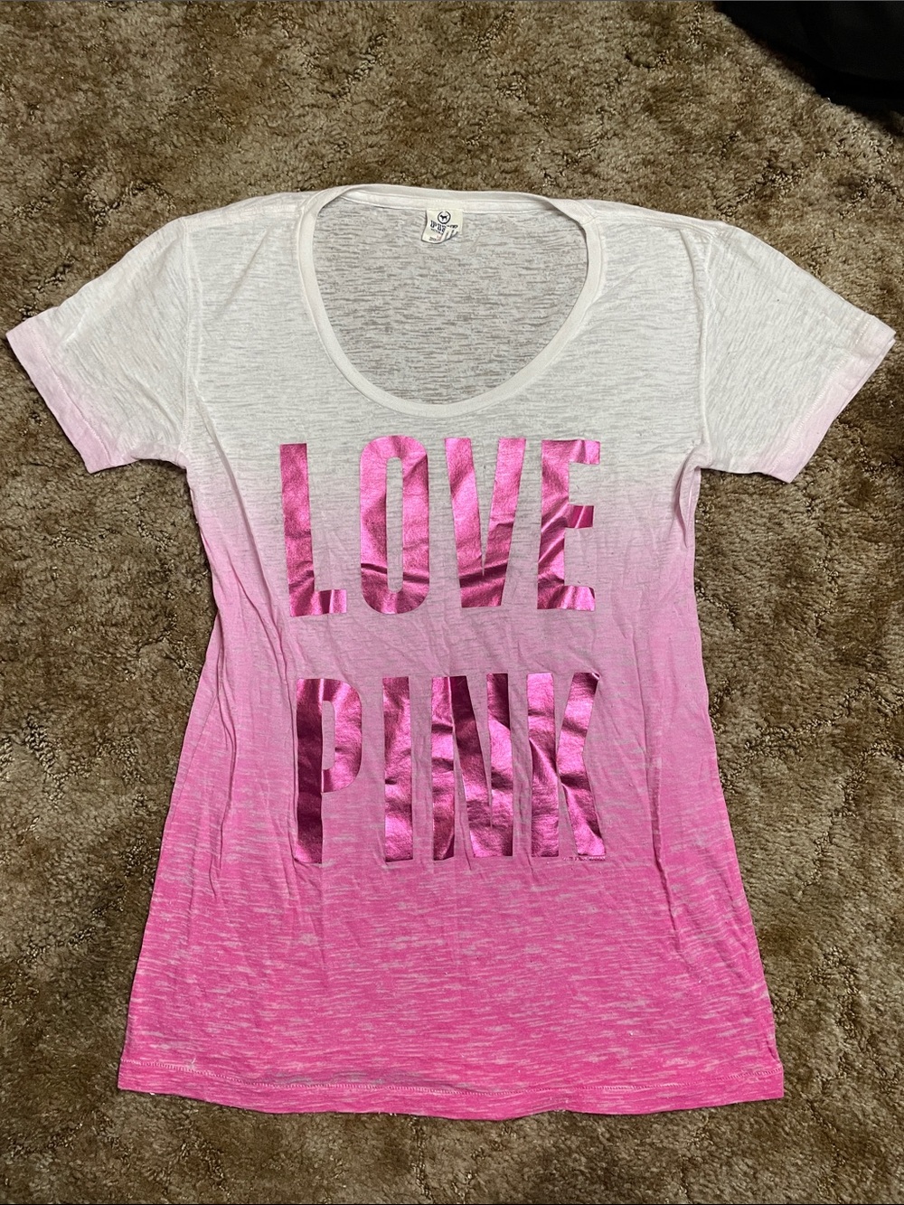 PINK Victoria’s Secret “Love Pink” Y2K 2000s Style T Shirt Size Medium